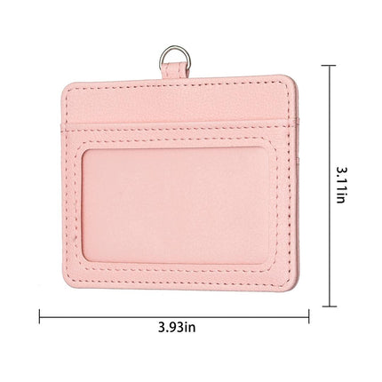 Horizontal Id Card Bag & Lanyard - Black