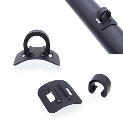 4-Piece Bike Hose Line Guide Adhesive C Buckle Aluminum Alloy Style - Golden