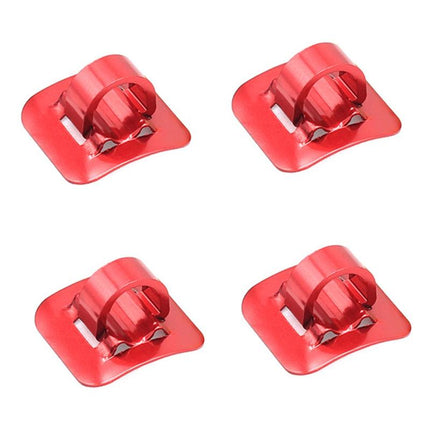 4-Piece Bike Hose Line Guide Adhesive C Buckle Aluminum Alloy Style - Golden