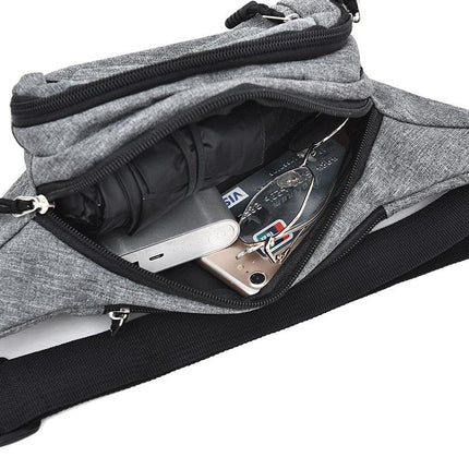 Waterproof Multi Pocket Chest Bag For Sports - Green
