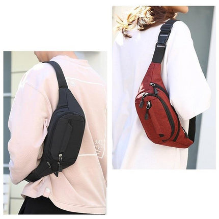 Waterproof Multi Pocket Chest Bag For Sports - Green