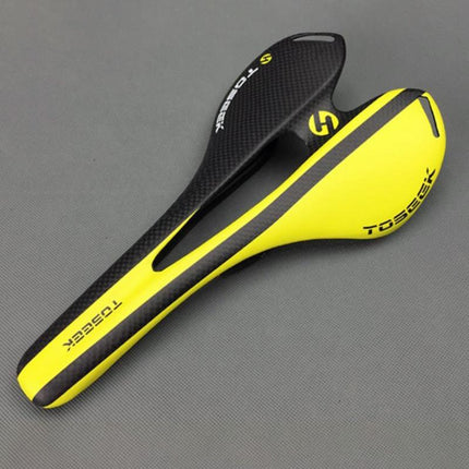 Toseek Carbon Fiber Road Bike Saddle 3K Texture & Extinction - Blue