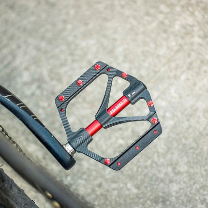 Titanium Alloy 3-Bearing Mountain Bike Pedals - Red