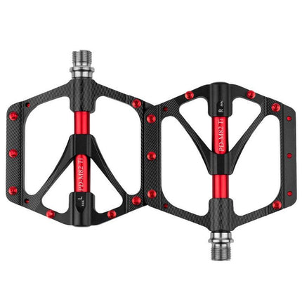Titanium Alloy 3-Bearing Mountain Bike Pedals - Red