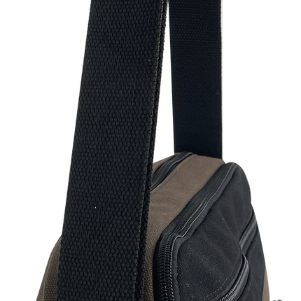 FIB Byron East West Sling Shoulder Bag Travel Adjustable Strap - Brown