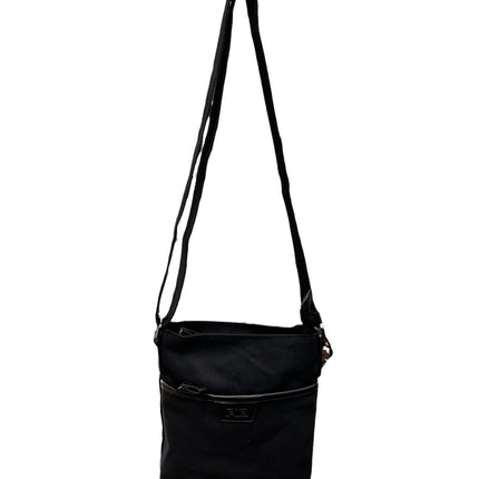 FIB Byron Cotton Canvas Sling Bag Shoulder Travel - Black