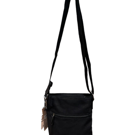 FIB Byron Cotton Canvas Sling Bag Shoulder Travel - Black