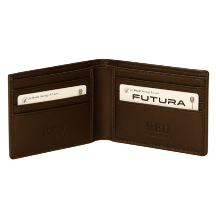 Futura Mens RFID Protected Slim Genuine Leather Wallet - Tan