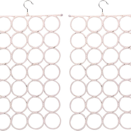 2x 24 Hole Scarf Hanger Holder Storage Tie Belt Scarf Organiser Space Saver