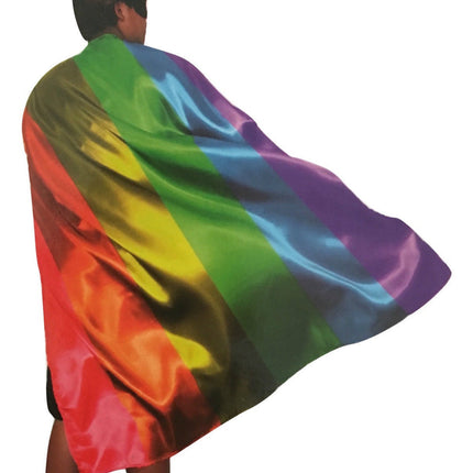 140cm DELUXE RAINBOW CAPE Party Fancy Dress Costume Adult Size Pride