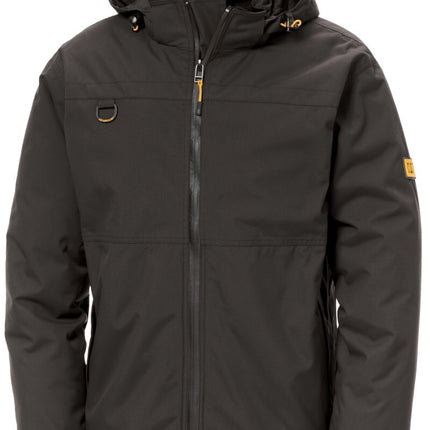 Caterpillar Mens Waterproof Zip Jacket w Hood Chinook CAT Winter Ski in Black - 3XL