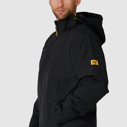 Caterpillar Mens Waterproof Zip Jacket w Hood Chinook CAT Winter Ski in Black - 3XL