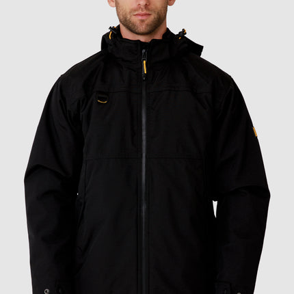 Caterpillar Mens Waterproof Zip Jacket w Hood Chinook CAT Winter Ski in Black - 3XL