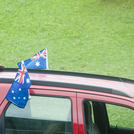 1x AUSTRALIA CAR FLAG with Window Clip Flags Australia Day 30cm x 45cm