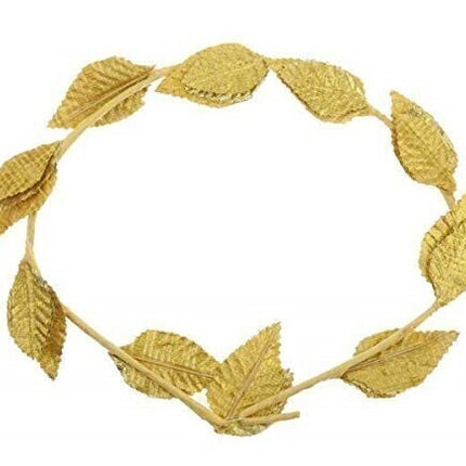 GOLD LEAF WREATH Greek Headband Crown Leaves Band Roman Costume Dress Party