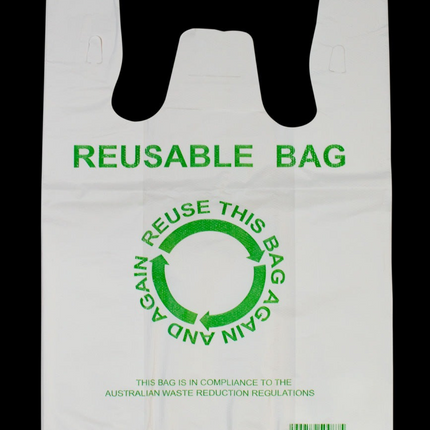 500pcs 33×55cm Eco Design Reusable Plastic Singlet Shopping Bags Grocery Carry Checkout