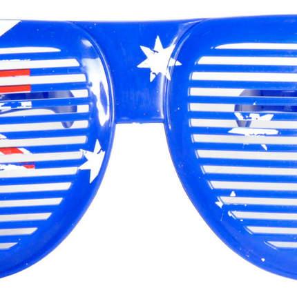Jumbo Party Costume Glasses  - Australian Flag Design - Wayfarer Oversized 26cm Wide