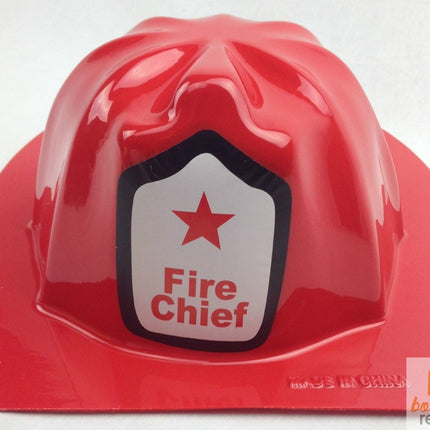 KIDS FIREMAN HAT Fire Chief Party Cap Helmet Costume Dress Up Halloween Firemans
