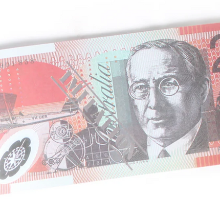 20 Dollar Australian Souvenir Note Pad Fake AUD Money - 1 Pack of 50 Sheets