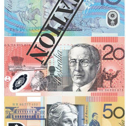 Assorted Dollar Australian Souvenir Note Pad Fake AUD Money - 1 Pack of 50 Sheets