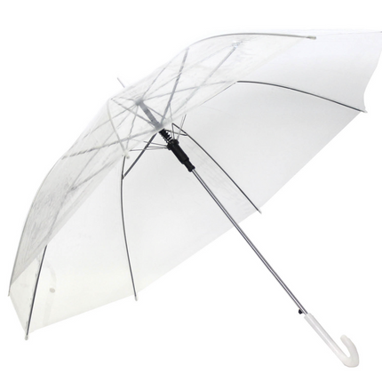 Clear Transparent Umbrella Wedding Rain Parasol Manual Bird Cage