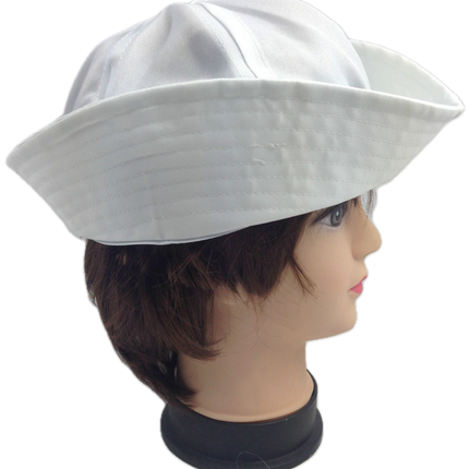 Adult White Sailor Hat Marine Unisex Gob Captain Navy Hen's Night Doughboy Cap