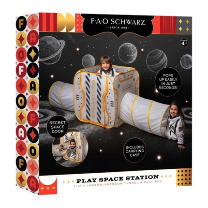 Fao Play Space Station 2 in 1 Indoor / Outdoor Tunnel & Play Tent Playpen