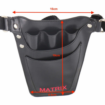 MATRIX Leather Tool Belt Barber Hairdressing Pouch Scissor Waist Pouch Bag