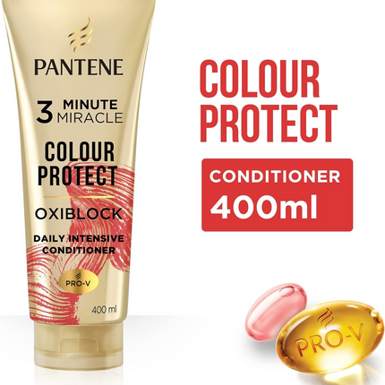 3x Pantene 400ml 3 Minute Miracle Colour w Oxiblock Intensive Conditioner