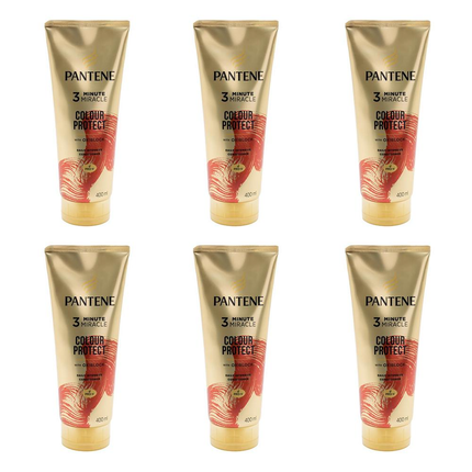 6x Pantene 400ml 3 Minute Miracle Colour w Oxiblock Intensive Conditioner