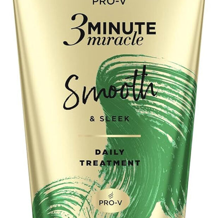 Pantene 3 Minute Miracle Smooth and Sleek - Deep Conditionining Treatment For Frizzy Hair, 400ml