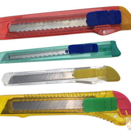 4x BOX CUTTER Knife Retractable Blade Snap Off Razor Durable Opener Slide Lock