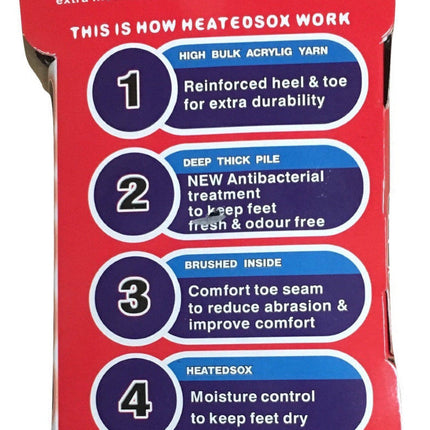 4 Pairs Mens THERMAL HEATED SOCKS Warm Winter Comfort Mens Work Sox Ski BULK - 6-11 UK
