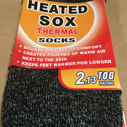 4 Pairs Mens THERMAL HEATED SOCKS Warm Winter Comfort Mens Work Sox Ski BULK - 6-11 UK