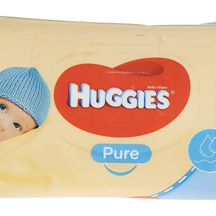 Huggies Pk56 Baby Wipes Pure Unscented Sticky Top