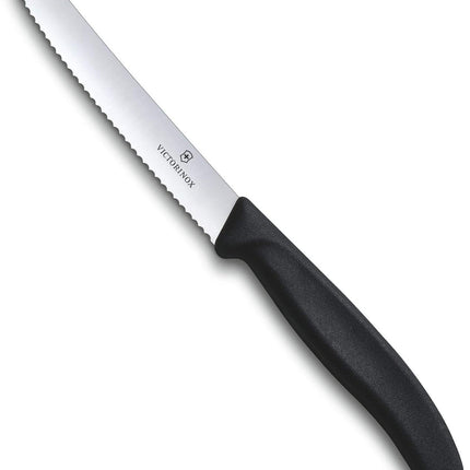 1x Victorinox Standard Wavy Edge Steak and Tomato Knife - Black