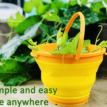 7 Litre Foldable Collapsible Silicone Bucket for Home/Hiking/Camping/Fishing - Green