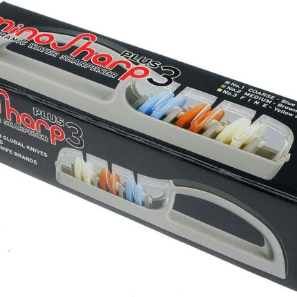 MinoSharp Plus 3-Stage Ceramic Water Sharpener 550/GB for Global Knives Knife