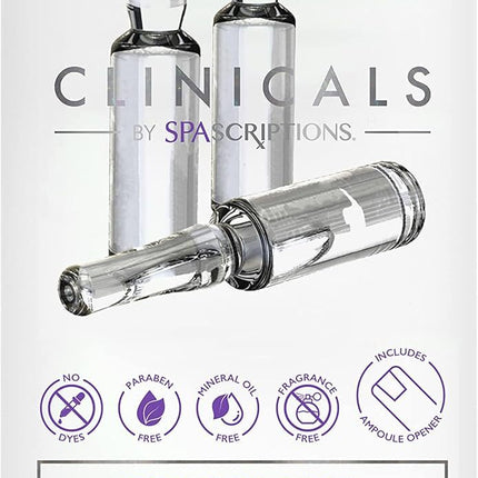 Spascriptions Clinicals Resurfacing Serum Ampoules 7-Pack 2.8ml Each Niacinamide Glycolic Acid PHAs Youthful Glow