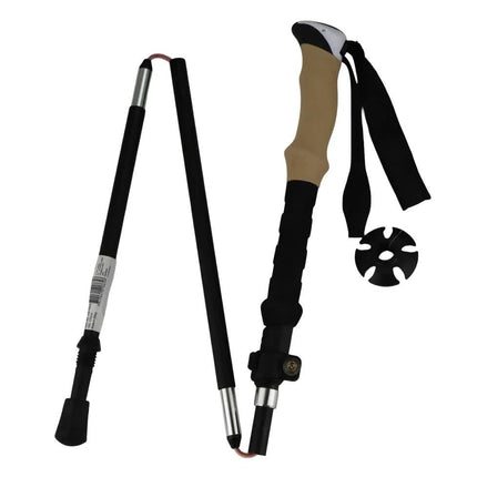2x Telescopic Adjustable Hiking Pole Folding Walking Stick Adjustable Trekking 105cm - 125cm