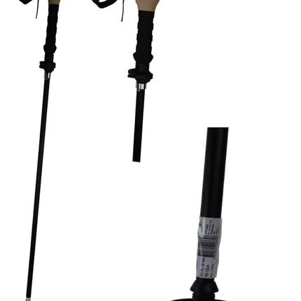 2x Telescopic Adjustable Hiking Pole Folding Walking Stick Adjustable Trekking 105cm - 125cm