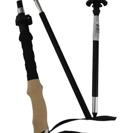 2x Telescopic Adjustable Hiking Pole Folding Walking Stick Adjustable Trekking 105cm - 125cm