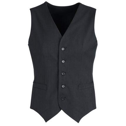 Mens Peaked Vest Waistcoat w/ Knitted Back Suit Formal Wedding Dress Up - Charcoal - 112