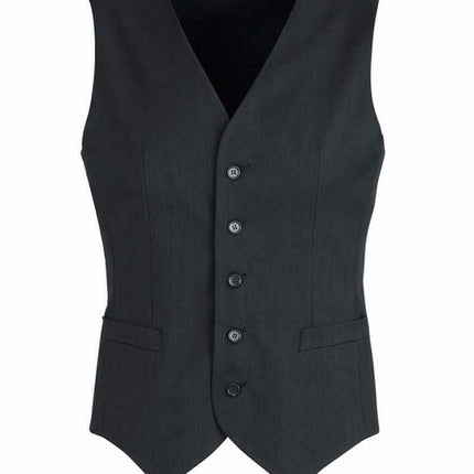 Mens Peaked Vest Waistcoat w/ Knitted Back Suit Formal Wedding Dress Up - Charcoal - 137