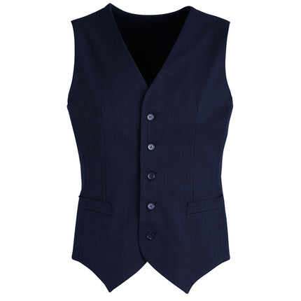 Mens Peaked Vest Waistcoat w/ Knitted Back Suit Formal Wedding Dress Up - Navy - 117