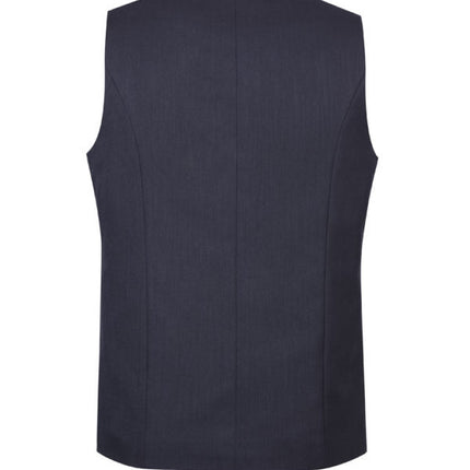 Mens Bamboo Blend Longline Vest Waistcoat w/ Stretch Business Forrnal Dress - Navy - 102