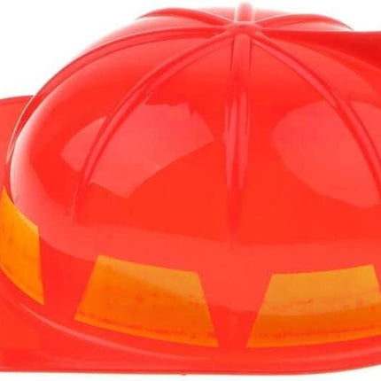 KIDS FIREMAN HAT Firemans Helmet Costume Dress Up Party Red Plastic Halloween Cap