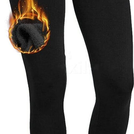Womens Fuzzy Thermal Fur Lined High Waist Leggings Pants Thermals Warm 320g