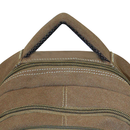 FIB Washed Canvas Backpack Bag in Khaki