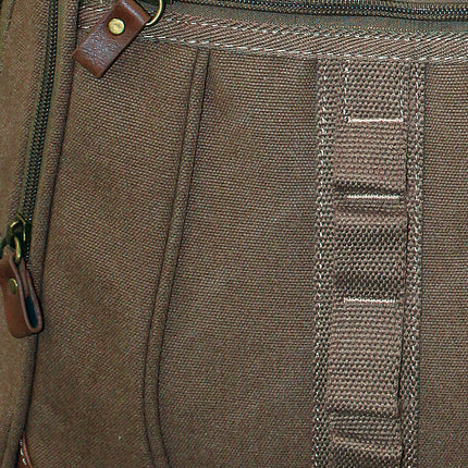 FIB Washed Canvas Backpack Bag in Khaki
